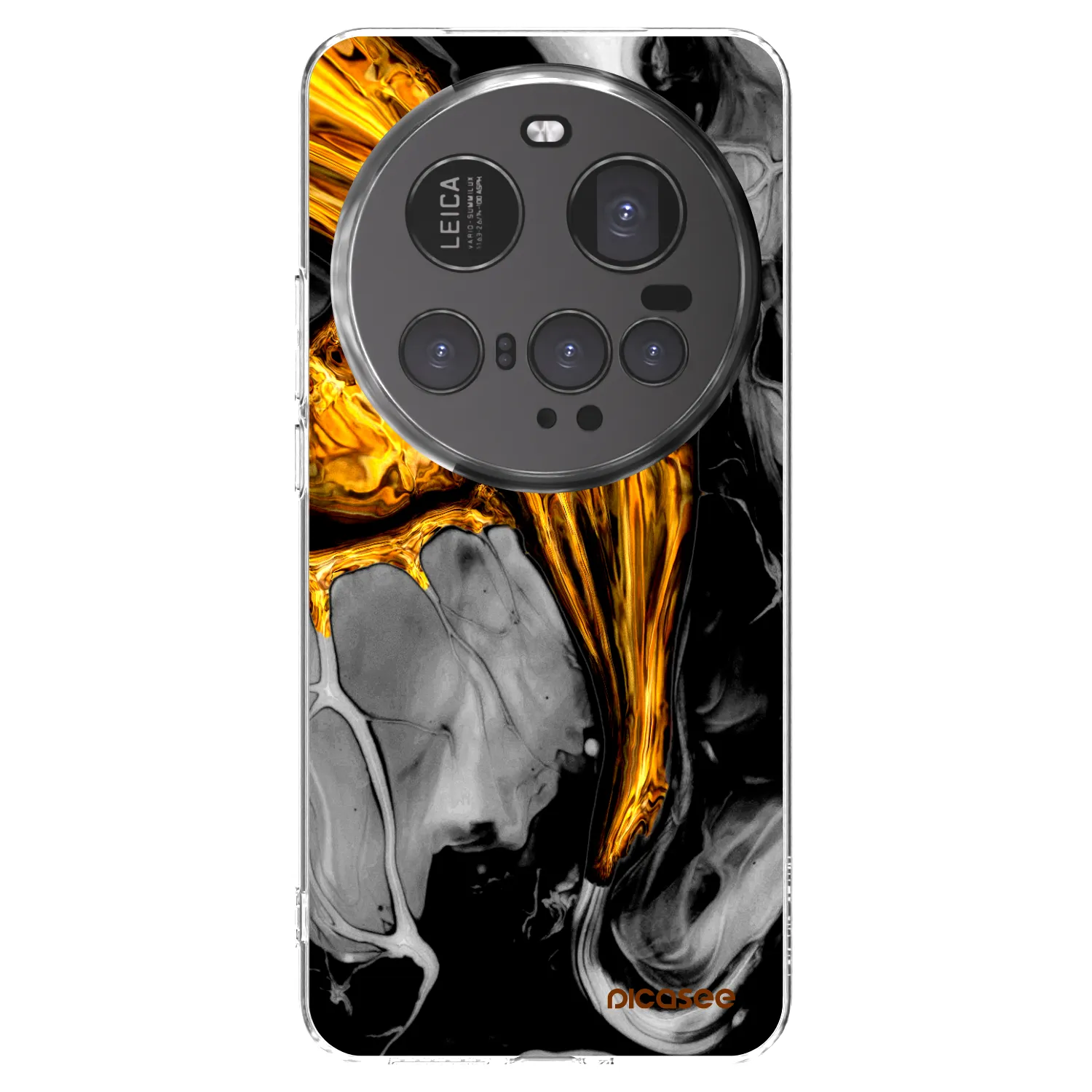 Picasee silikonski prozorni ovitek za Xiaomi 15 Ultra - Black Gold