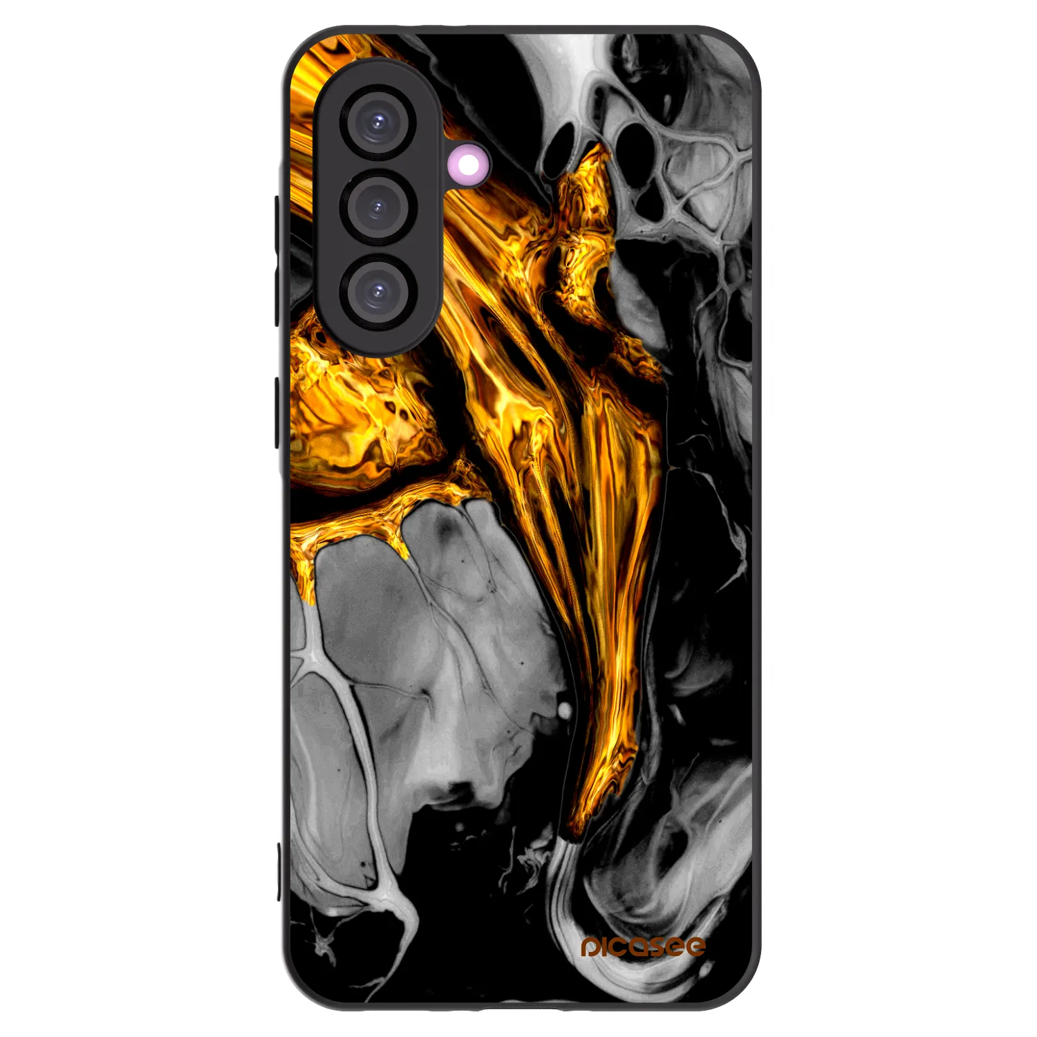 Picasee silikonski črni ovitek za Samsung Galaxy A56 5G A566B - Black Gold