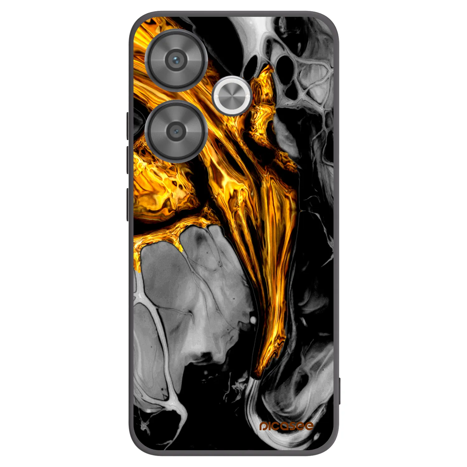 Picasee silikonski črni ovitek za Xiaomi Poco F6 - Black Gold