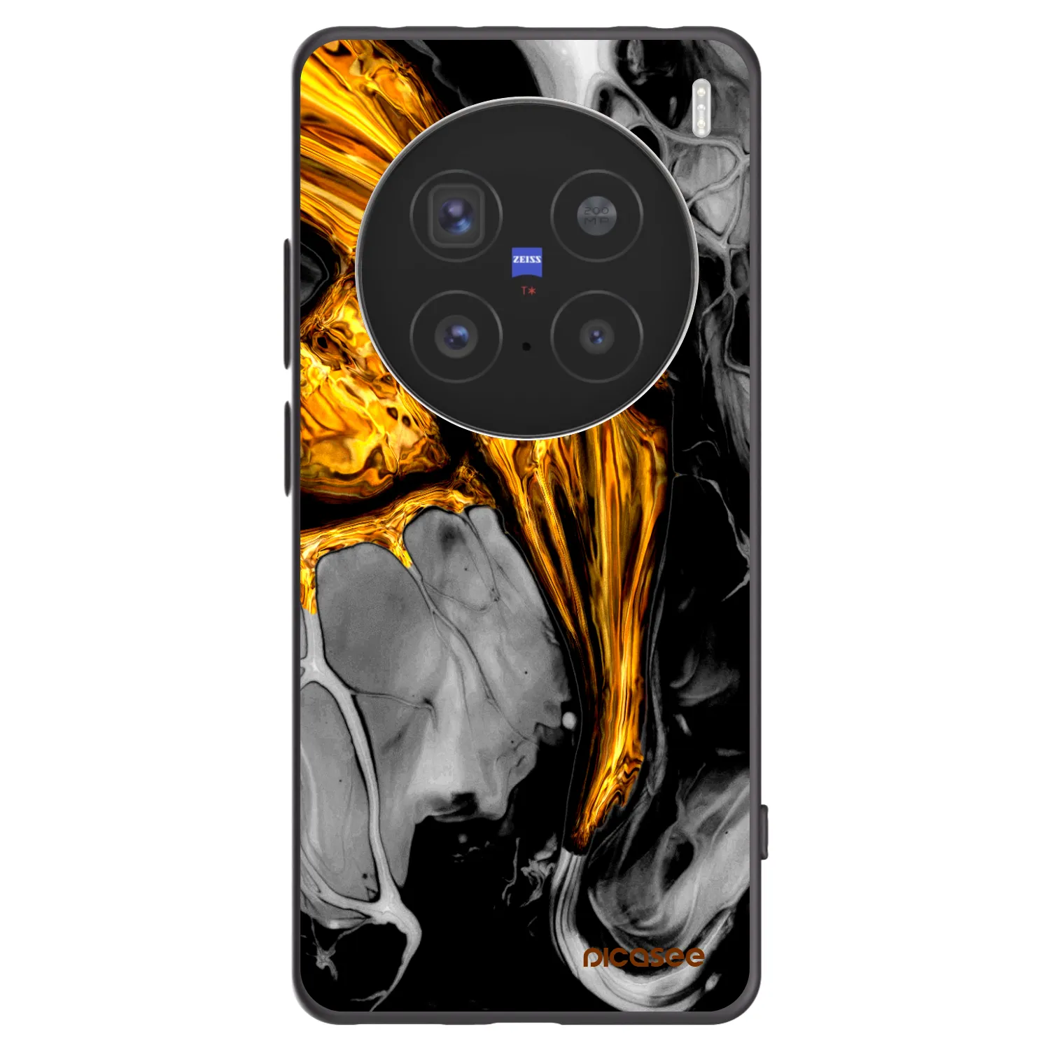 Picasee silikonski črni ovitek za Vivo X200 Pro - Black Gold