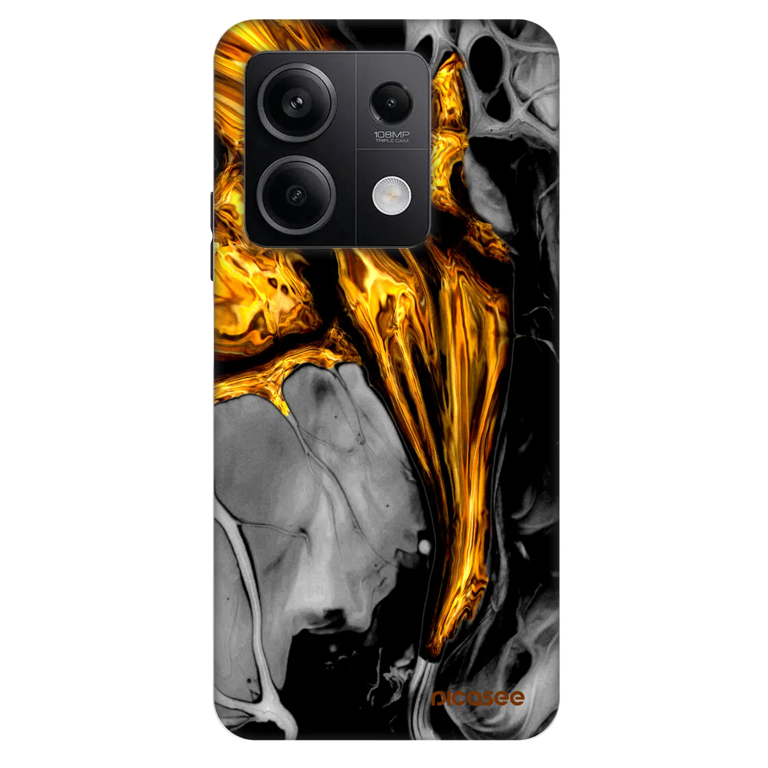 Picasee Fashion Case za Xiaomi Redmi Note 13 5G - Black Gold