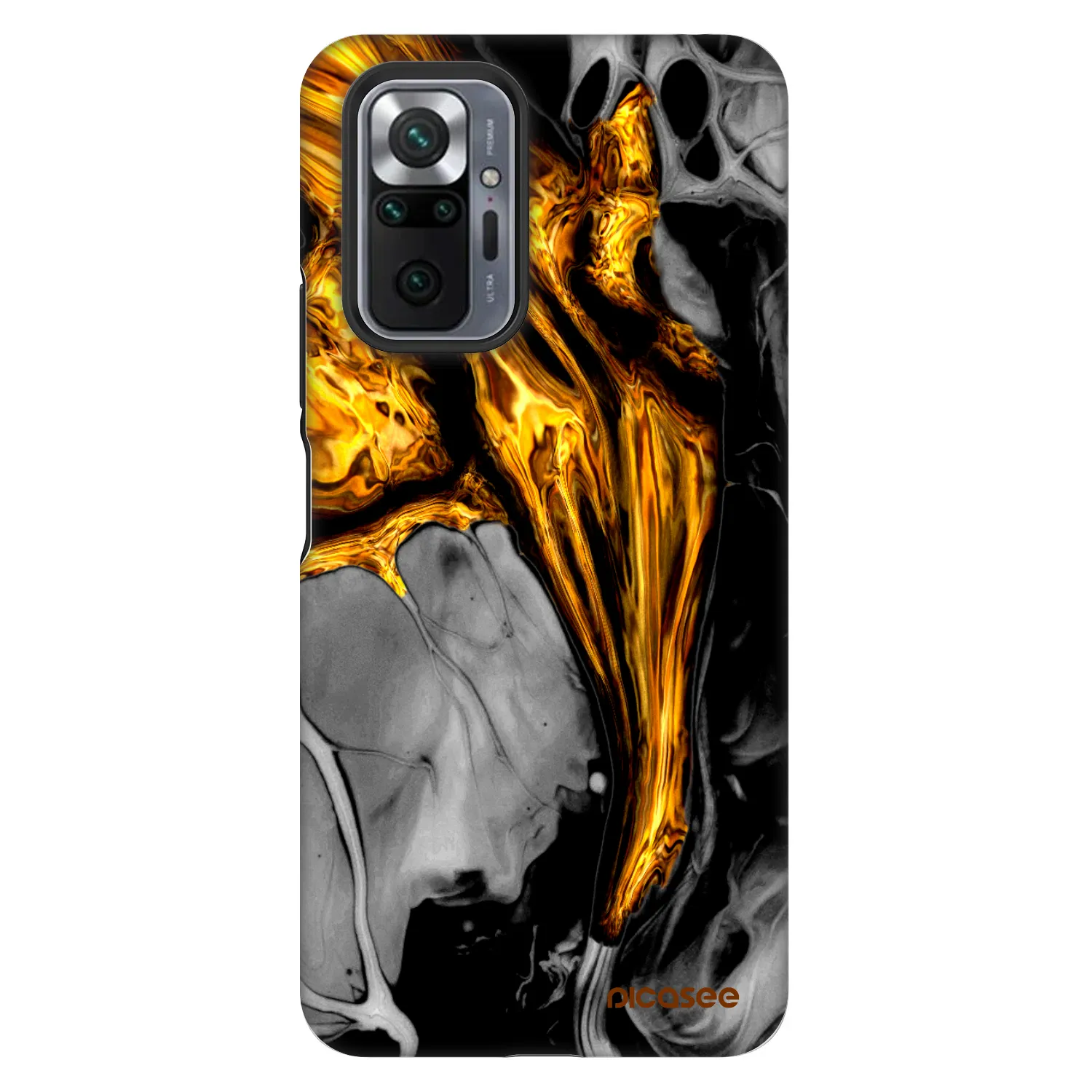 Picasee Fashion Case za Xiaomi Redmi Note 10 Pro - Black Gold