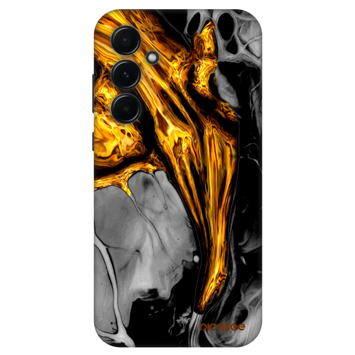 Picasee Fashion Case za Samsung Galaxy A55 5G A556B - Black Gold