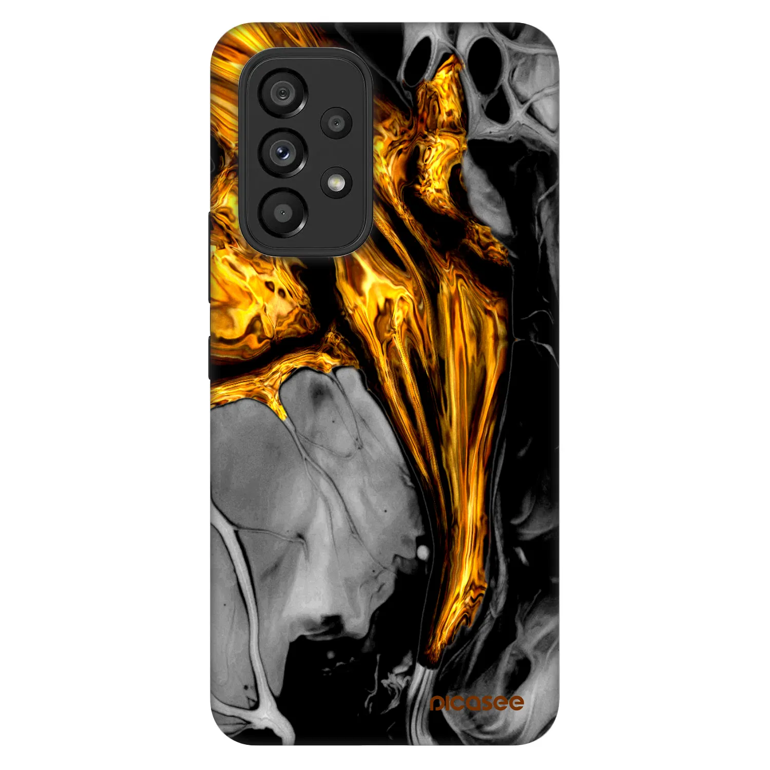 Picasee Fashion Case za Samsung Galaxy A53 5G A536 - Black Gold