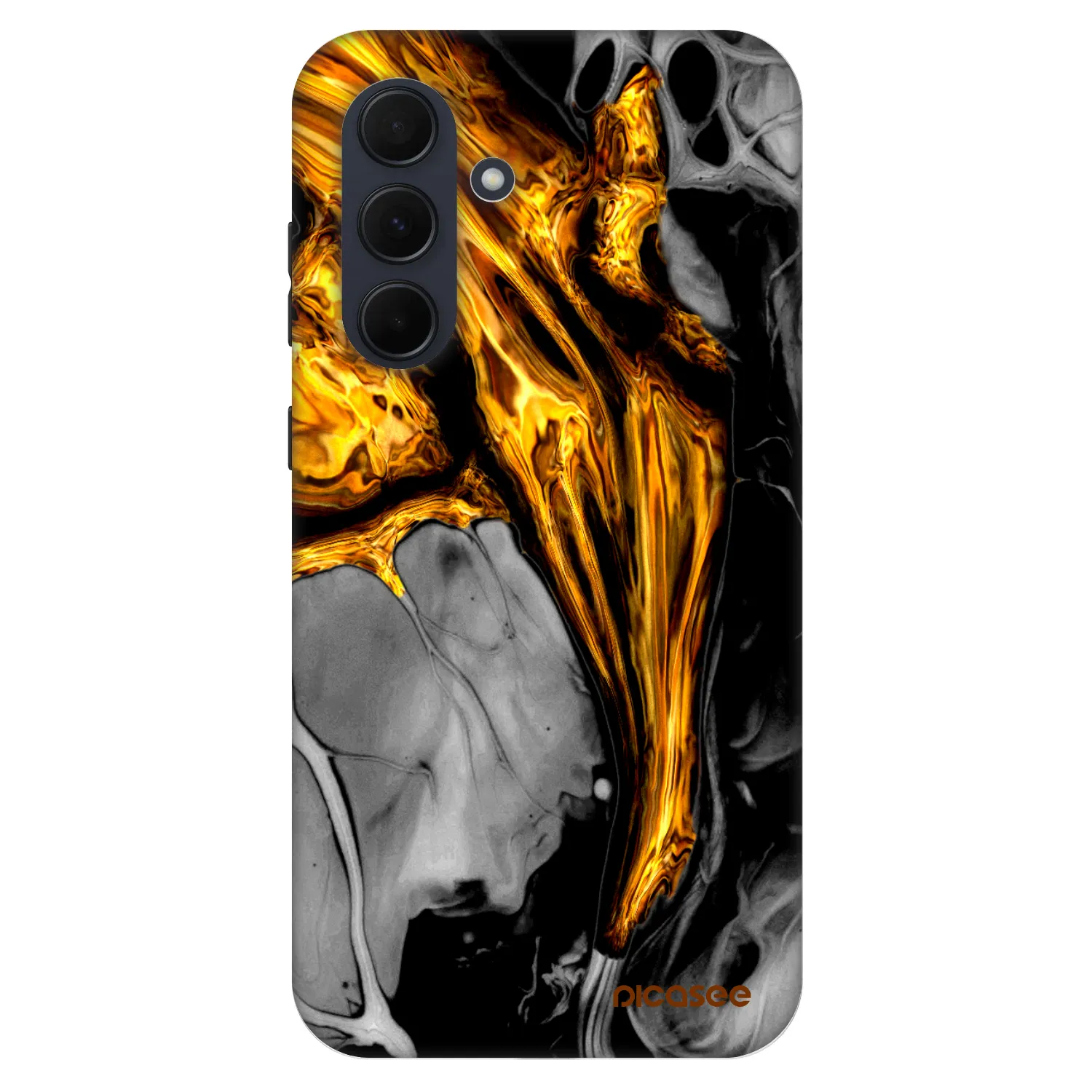 Picasee Fashion Case za Samsung Galaxy A35 5G A356B - Black Gold