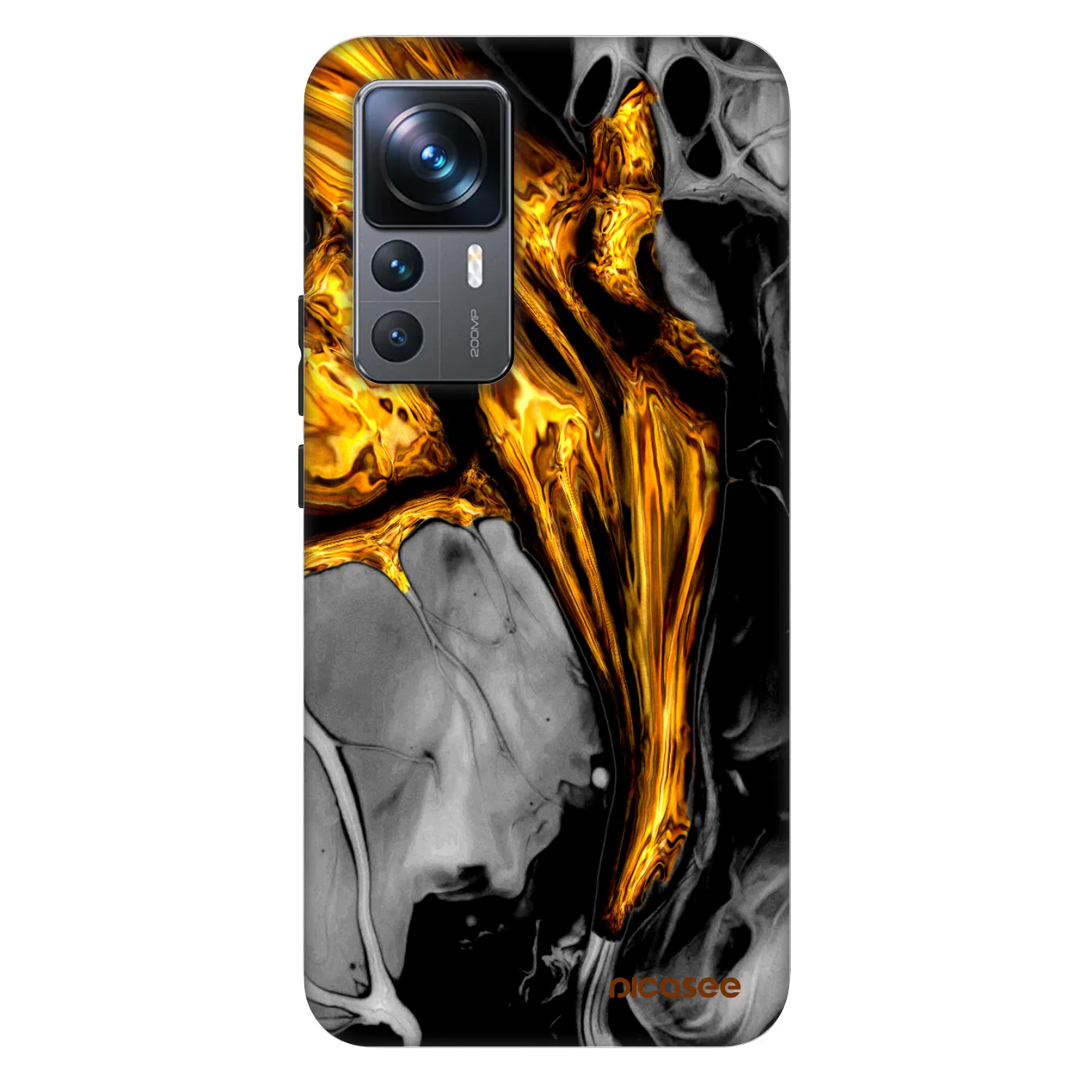 Picasee Fashion Case za Xiaomi 12T - Black Gold