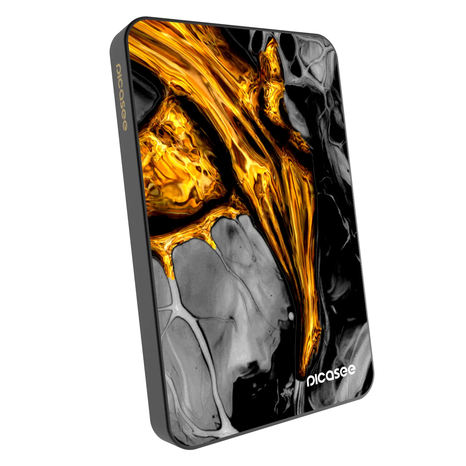 Picasee Prenosna baterija z MagSafe 5 000 mAh Siva - Black Gold