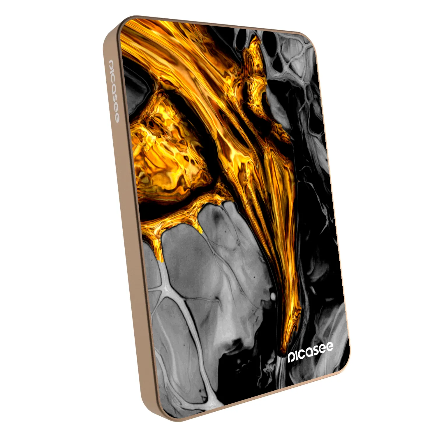 Picasee Prenosna baterija z MagSafe 5 000 mAh Zlati - Black Gold