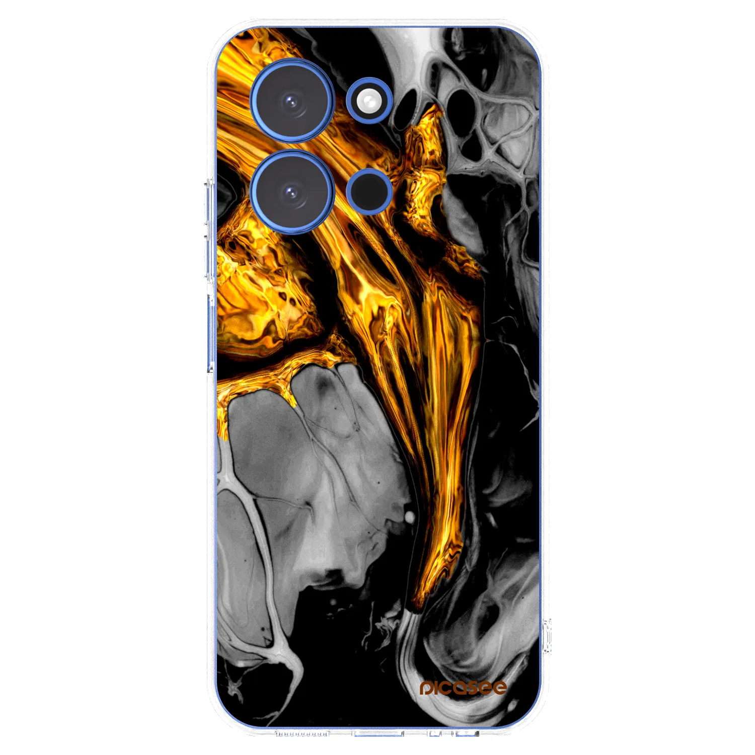 Picasee silikonski prozorni ovitek za Xiaomi Redmi 15C 4G - Black Gold