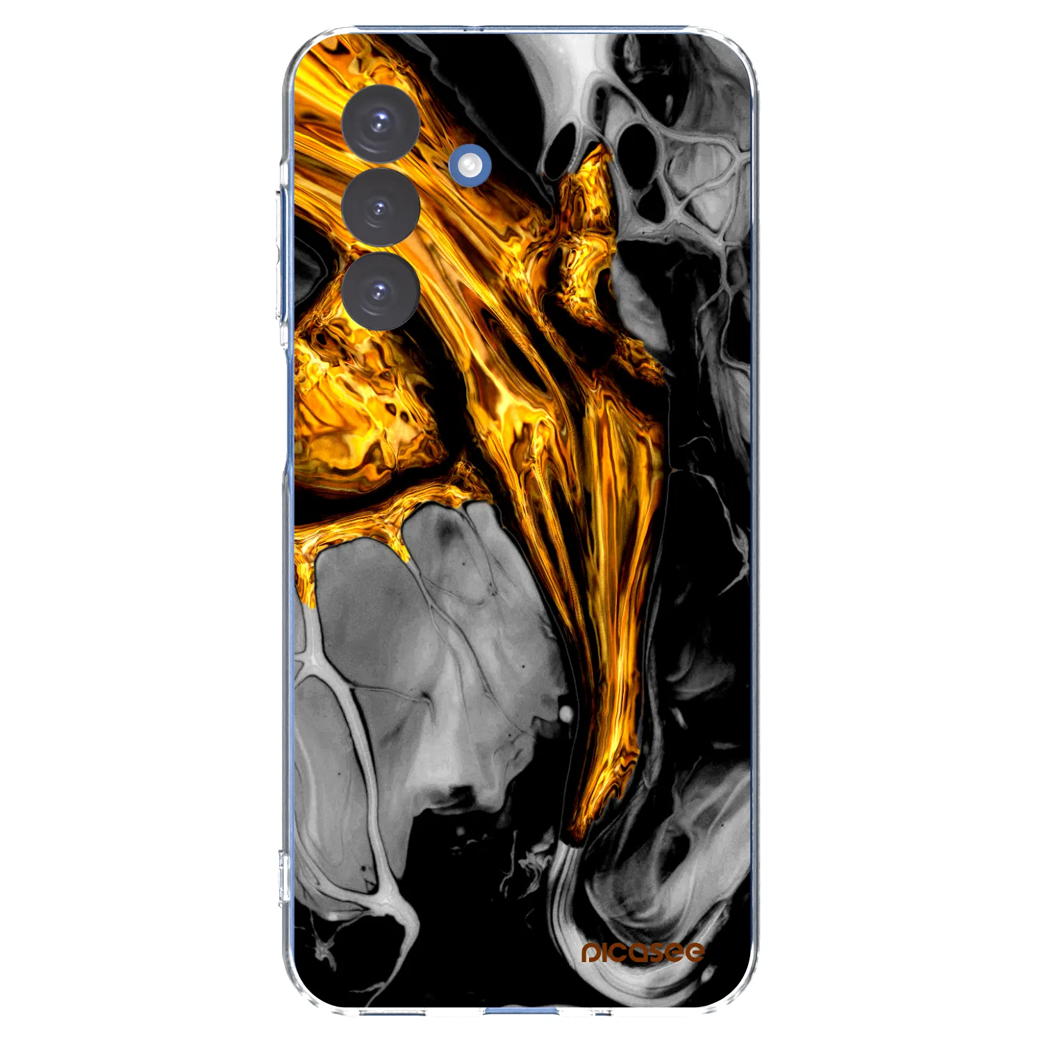 Picasee silikonski prozorni ovitek za Samsung Galaxy A17 5G - Black Gold