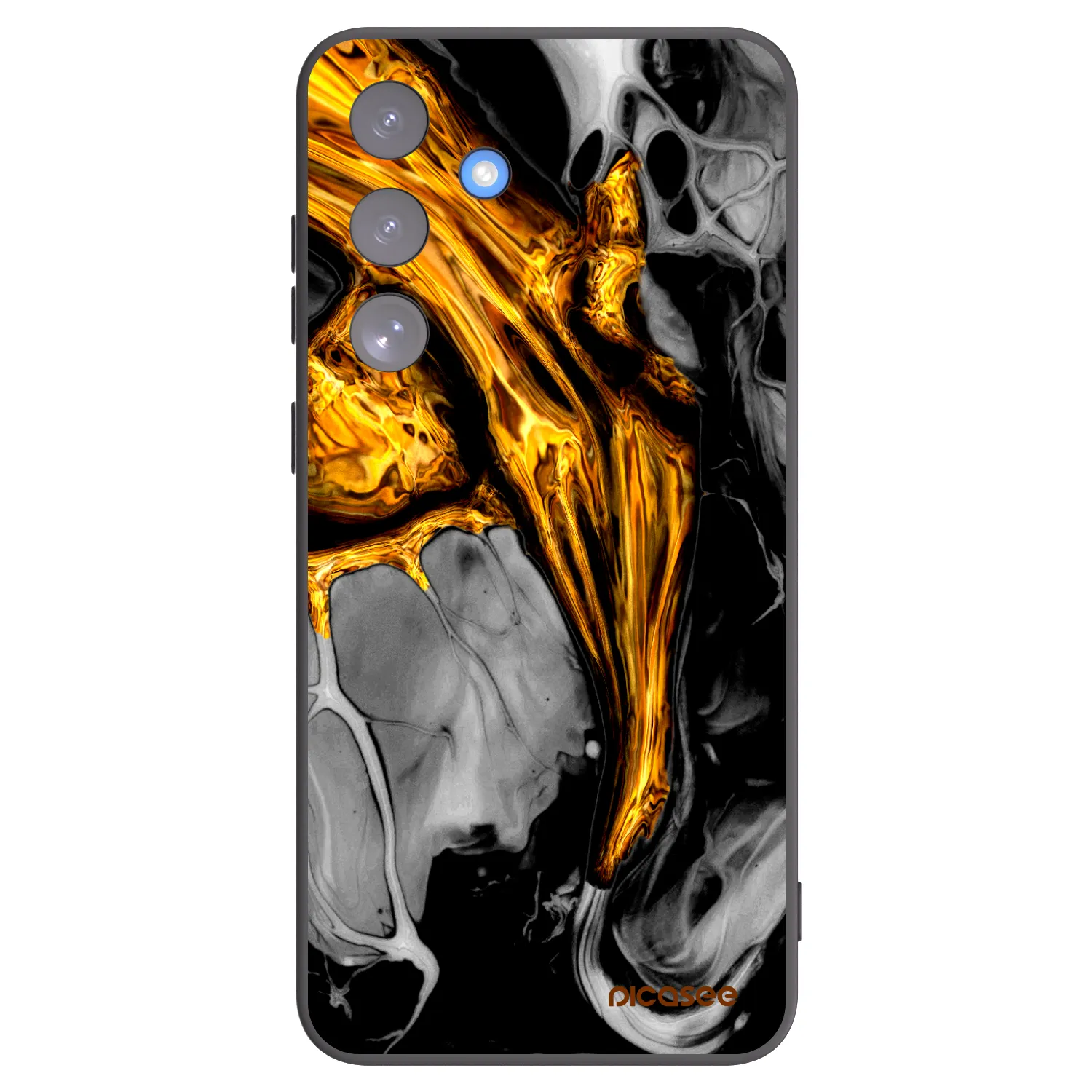 Picasee silikonski črni ovitek za Samsung Galaxy S25 FE 5G - Black Gold