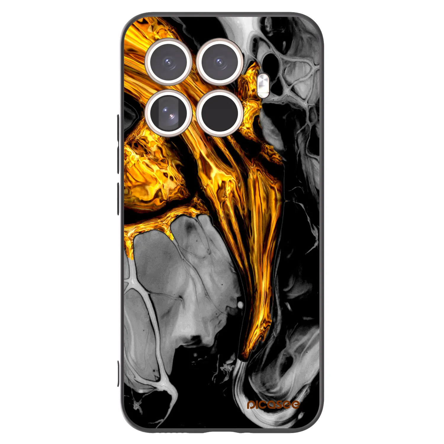 Picasee silikonski črni ovitek za Xiaomi 15T Pro - Black Gold