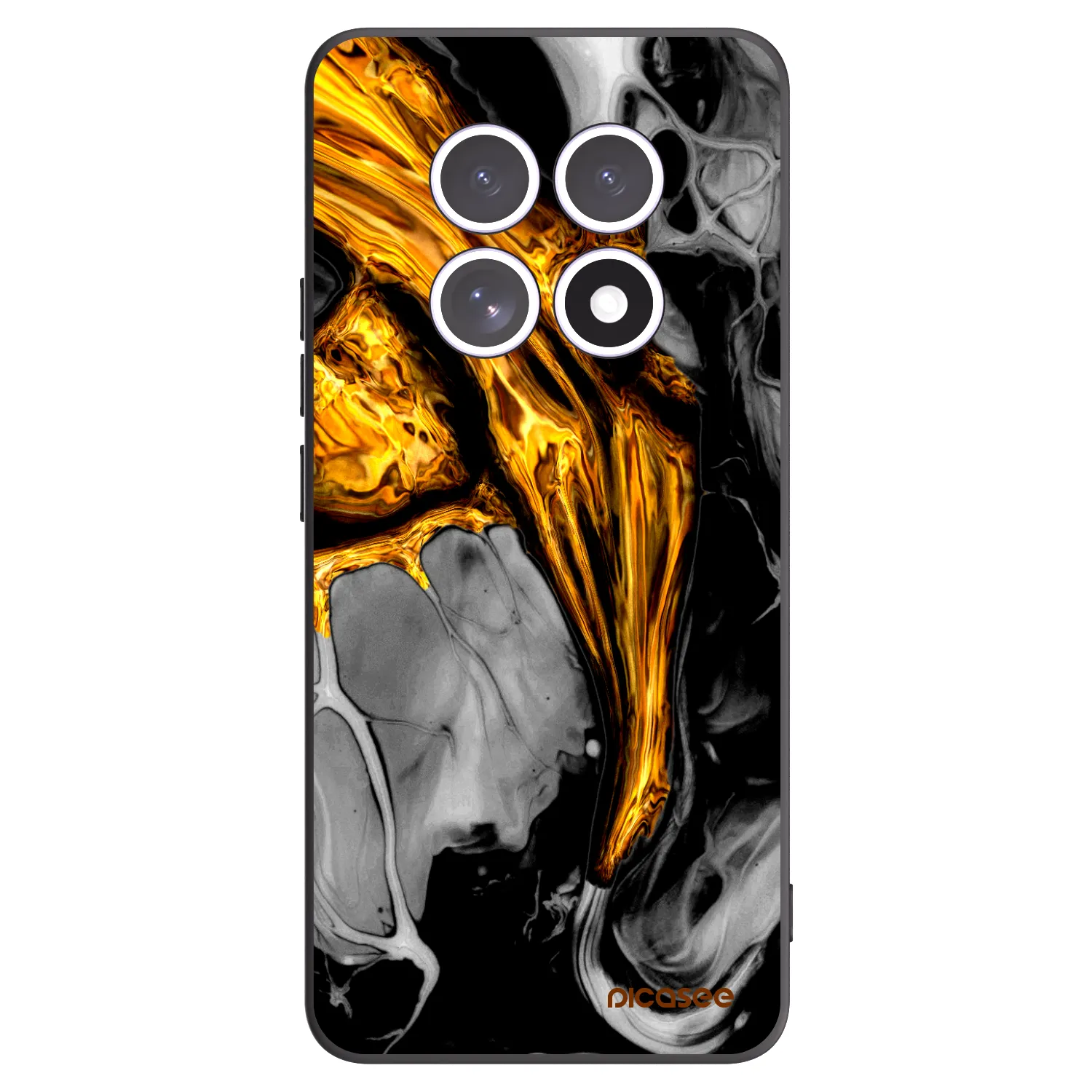Picasee silikonski črni ovitek za Xiaomi Redmi Note 15 - Black Gold