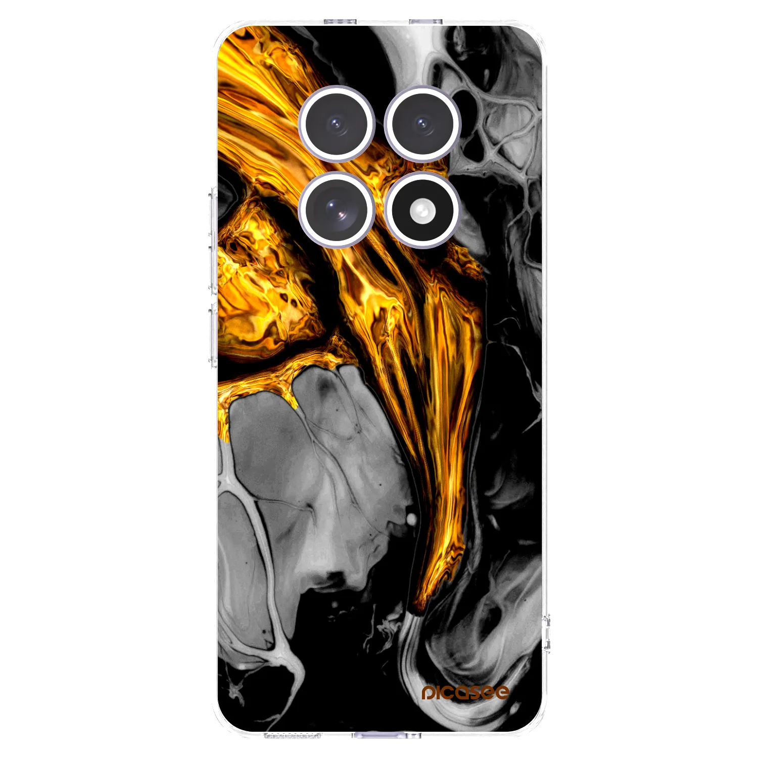 Picasee silikonski prozorni ovitek za Xiaomi Redmi Note 15 - Black Gold