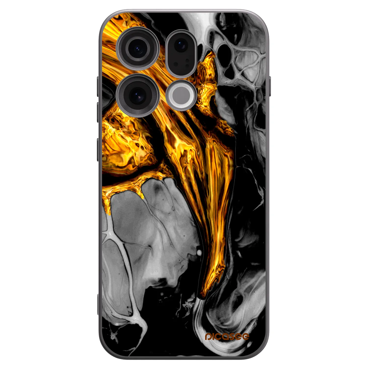 Picasee silikonski črni ovitek za OPPO Find X9 - Black Gold