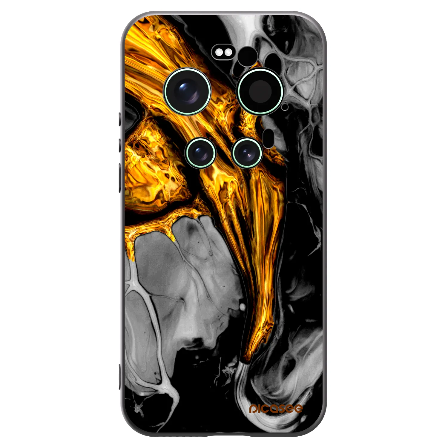 Picasee silikonski črni ovitek za Xiaomi 17 Ultra - Black Gold