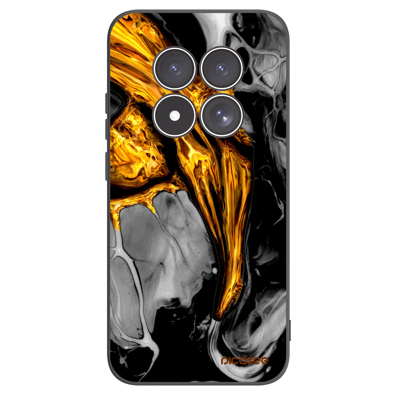 Picasee silikonski črni ovitek za Xiaomi Redmi Note 15 Pro 5G - Black Gold