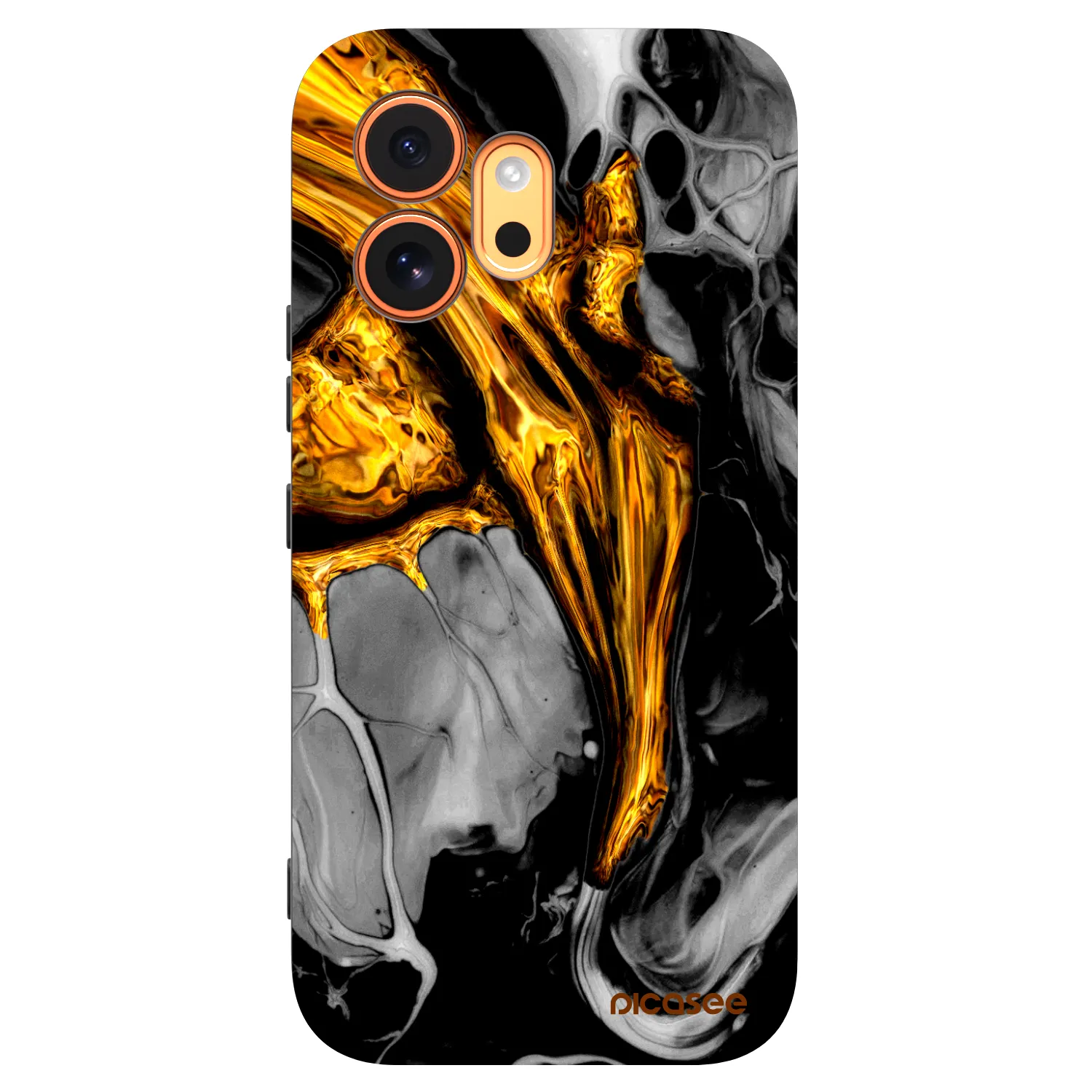 Picasee silikonski črni ovitek za Honor 600 - Black Gold