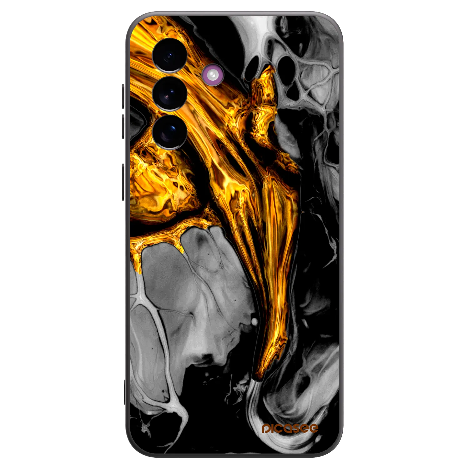 Picasee silikonski črni ovitek za Samsung Galaxy A37 - Black Gold