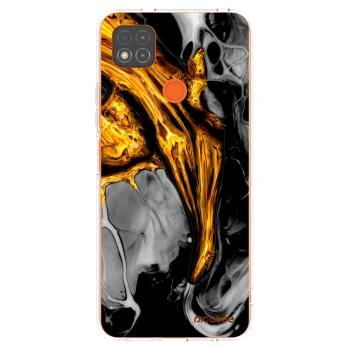 Picasee silikonski prozorni ovitek za Xiaomi Redmi 9C - Black Gold