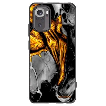 Picasee silikonski črni ovitek za Xiaomi Redmi Note 10S - Black Gold