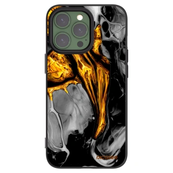 Picasee silikonski črni ovitek za Apple iPhone 13 Pro - Black Gold