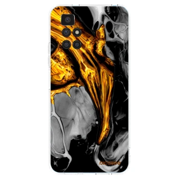Picasee silikonski prozorni ovitek za Xiaomi Redmi 10 - Black Gold