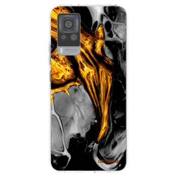 Picasee silikonski prozorni ovitek za Vivo X60 Pro 5G - Black Gold