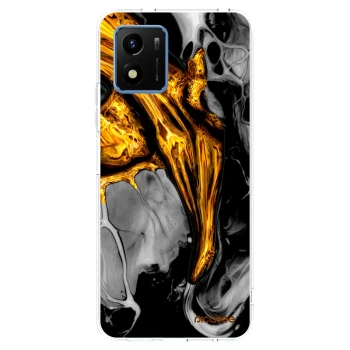 Picasee silikonski prozorni ovitek za Vivo Y01 - Black Gold