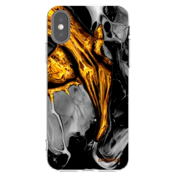 Picasee silikonski prozorni ovitek za Apple iPhone X/XS - Black Gold