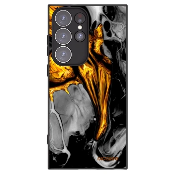 Picasee silikonski črni ovitek za Samsung Galaxy S23 Ultra 5G - Black Gold