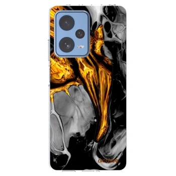 Picasee silikonski prozorni ovitek za Xiaomi Redmi Note 12 Pro 5G - Black Gold