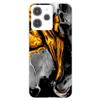 Picasee silikonski prozorni ovitek za Xiaomi Redmi 12 4G - Black Gold