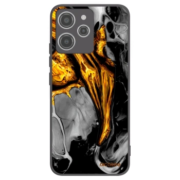 Picasee silikonski črni ovitek za Xiaomi Redmi 12 4G - Black Gold