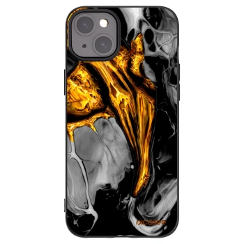 Picasee silikonski črni ovitek za Apple iPhone 15 Plus - Black Gold
