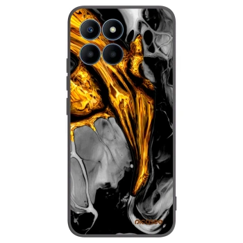 Picasee silikonski črni ovitek za Honor 70 Lite - Black Gold