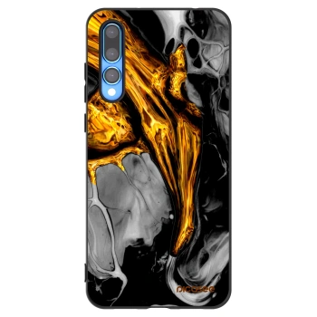 Picasee silikonski črni ovitek za Huawei P20 Pro - Black Gold