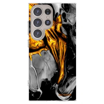 Picasee silikonski prozorni ovitek za Samsung Galaxy S24 Ultra S928B 5G - Black Gold