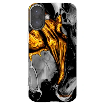 Picasee silikonski prozorni ovitek za Apple iPhone 16 Plus - Black Gold
