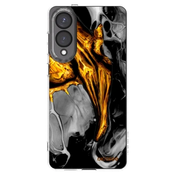 Picasee silikonski prozorni ovitek za Samsung Galaxy S25 Edge 5G - Black Gold