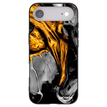 Picasee silikonski črni ovitek za Apple iPhone Air - Black Gold