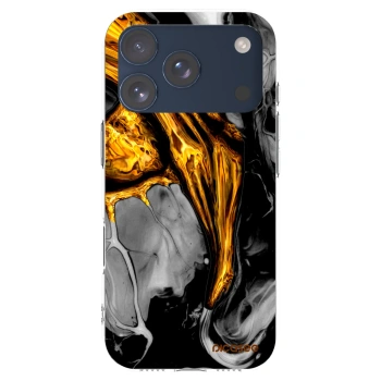 Picasee silikonski prozorni ovitek za Apple iPhone 17 Pro - Black Gold