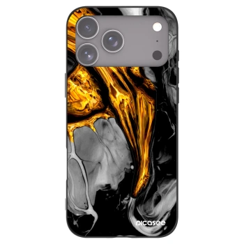 Picasee silikonski črni ovitek za Apple iPhone 17 Pro Max - Black Gold