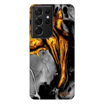 Picasee Fashion Case za Samsung Galaxy S21 Ultra 5G G998B - Black Gold