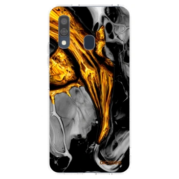 Picasee silikonski prozorni ovitek za Samsung Galaxy A40 A405F - Black Gold