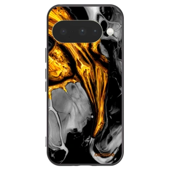 Picasee silikonski črni ovitek za Google Pixel 10 - Black Gold