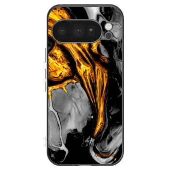 Picasee silikonski črni ovitek za Google Pixel 10 Pro - Black Gold