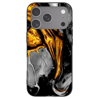 Picasee silikonski črni ovitek za Apple iPhone 18 Pro - Black Gold