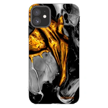 Picasee silikonski prozorni ovitek za Apple iPhone 11 - Black Gold