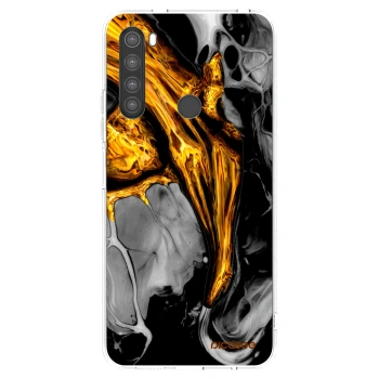 Picasee silikonski prozorni ovitek za Xiaomi Redmi Note 8 - Black Gold